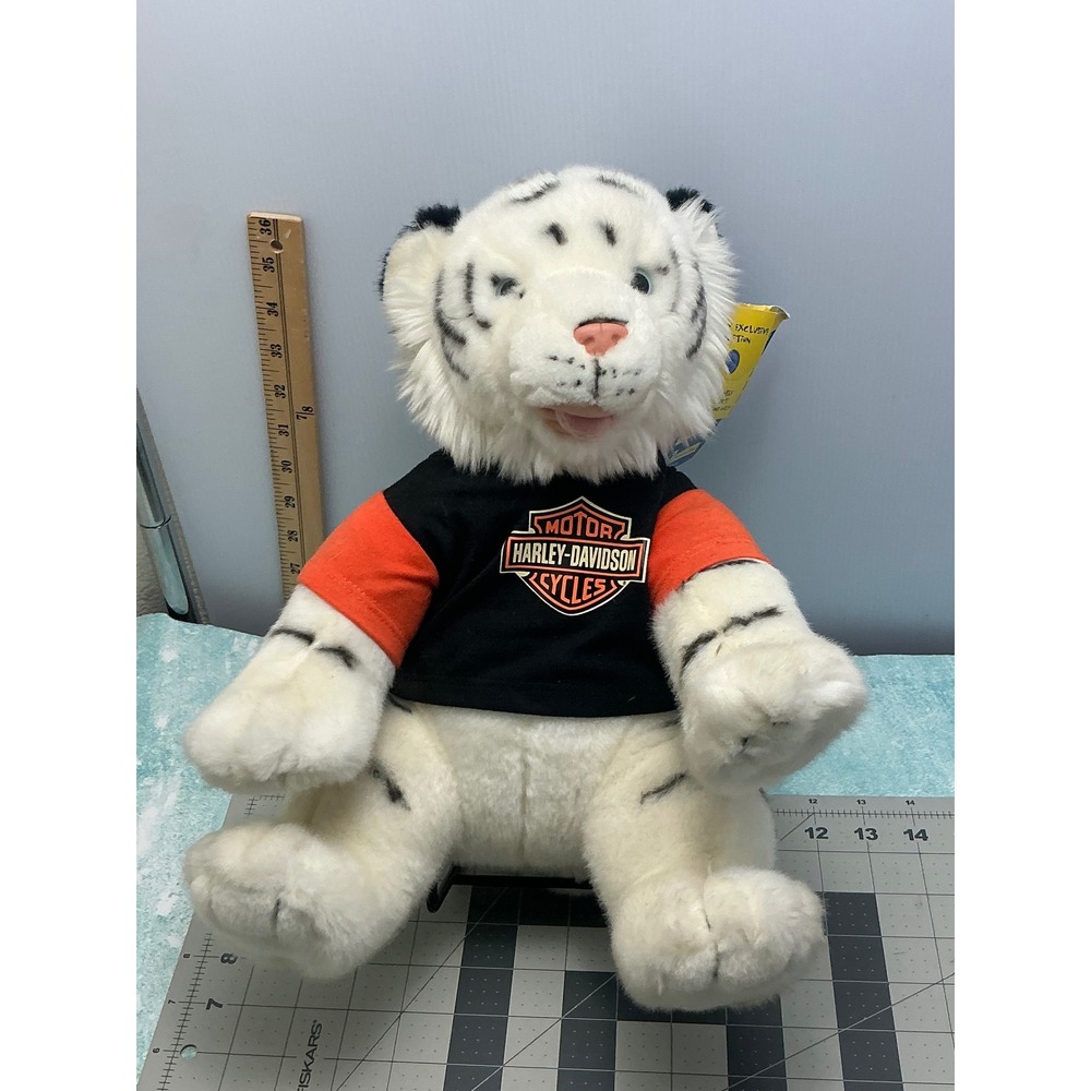 Build-A-Bear White Tiger Plush Harley-Davidson Beary Exclusive Edition 16in